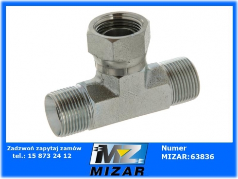 Trójnik hydrauliczny symetryczny calowy BAB 3/4" BSP Waryński-51097