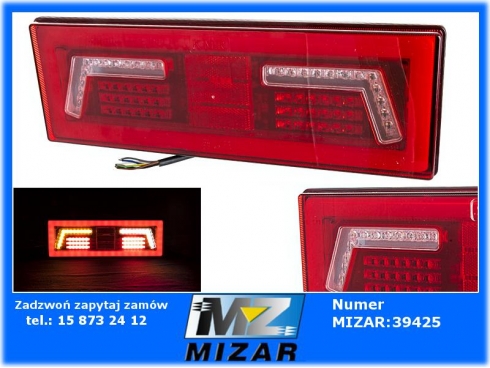 Lampa tylna 12V 24V 106 LED z kablem lewa-51011