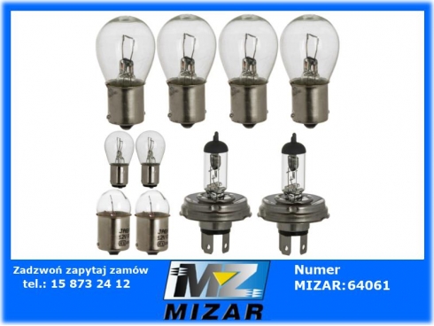 Zestaw żarówek do lamp H-4 MF3 MF4 255 4512-51337