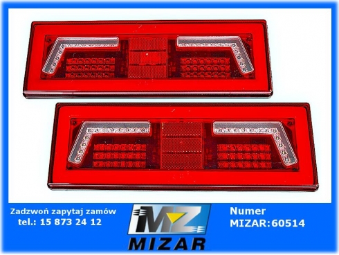 Lampa tylna zespolona LED 12V 24V do przyczepy TIR para 2szt.-51464