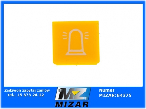 Emblemat symbol włącznika lampy ostrzegawczej 14x14mm-51820