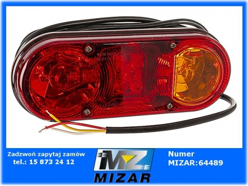 Lampa zespolona diodowa LED tylna 12V 24V prawa z oświetleniem tablicy rejestracyjnej światło pozycyjne diodowe-51922