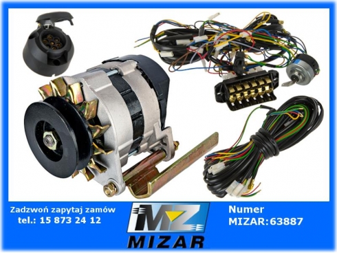 KOMPLETNY ALTERNATOR Z INSTALACJĄ URSUS C360 C-360 14V 45A-51924