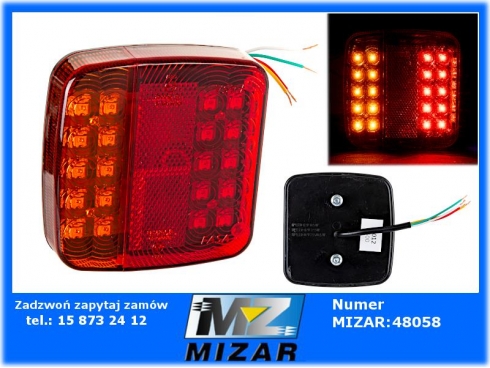 Lampa tylna zespolona Led pojedyńcza 12V 1szt-52337