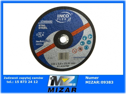 Tarcza do metalu T1A 230x2,0x22 HARD-52381