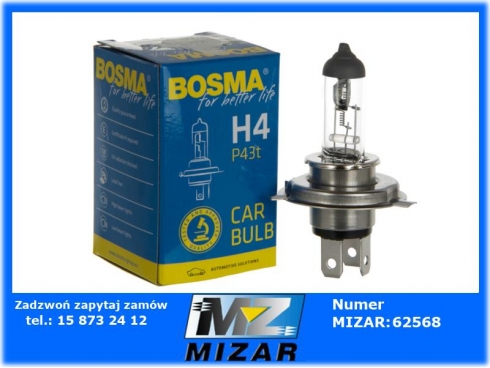 Żarówka 24V 70/75W H4 P43T Bosma-52385