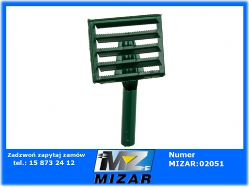 Zgrzebło metalowe pełne 100x100mm-52665