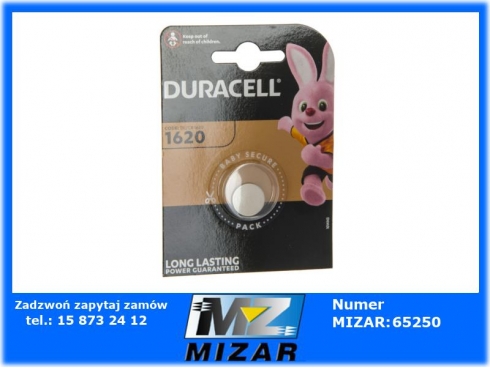 Bateria CR1620 1BL Duracell 3V DL1620-52614