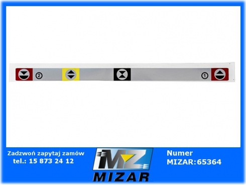 Naklejka emblemat etykieta regulacji hydrauliki Zetor 70118226-52723