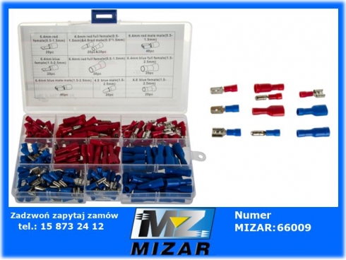 Zestaw konektorów kablowych samochodowych izolowanych 240szt.-53046
