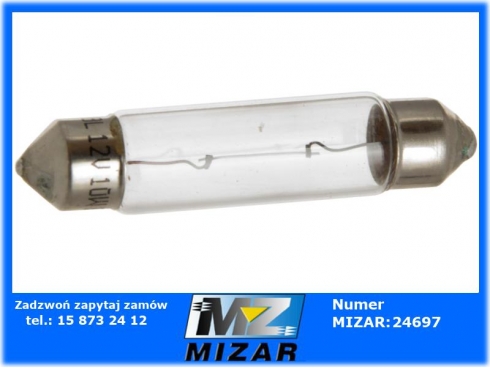 Żarówka rurkowa 12V 10W SV8,5 35mm-53543