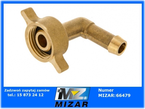 Złącze kątowe 90° 10mm nakrętka 1/2" mosiężne Arag-54184