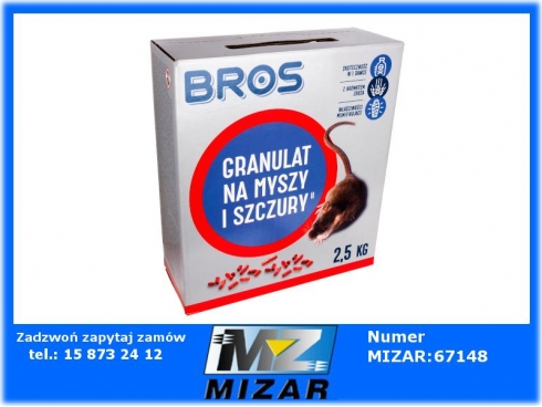 Trutka na myszy szczury 2,5kg granulki Bros-54253