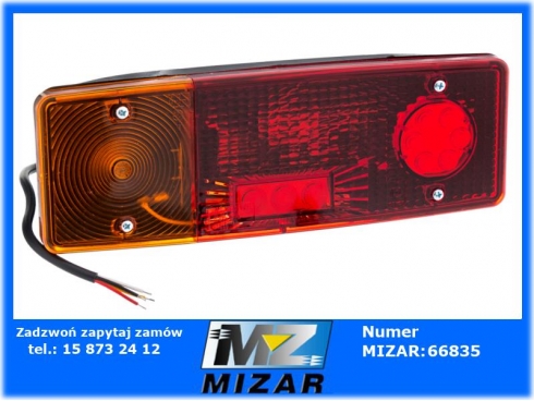 Lampa tylna zespolona lewa C-360 przyczepa LED żarówka 12V 24V WAŚ-54643