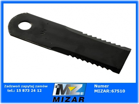 Nóż obrotowy rozdrabniacz słomy sieczkarnia 173x50x3x18mm Claas 065294 525100-54780