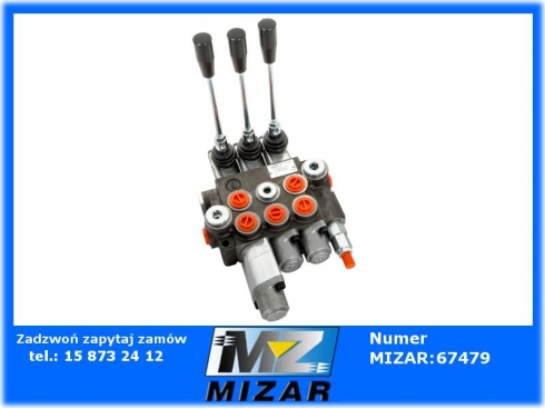 Rozdzielacz hydrauliczny 3-sekcyjny 40L s. dwustronna s. jednostronna s. pływająca DJP  Badestnost-54802