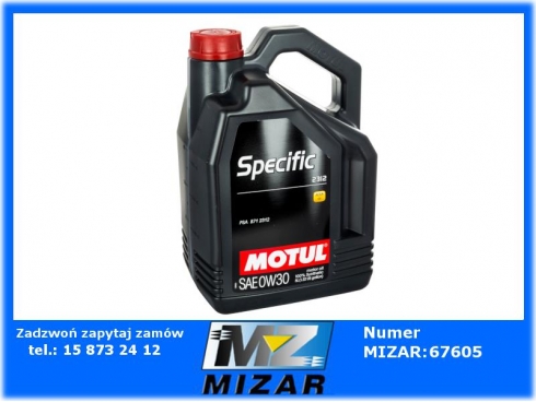 Olej Motul Specific 2312 SAE 0W30 5L-54964