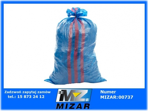 Worek 50kg 65x105cm na zboże niebieski obszyty PP 1szt.-54916