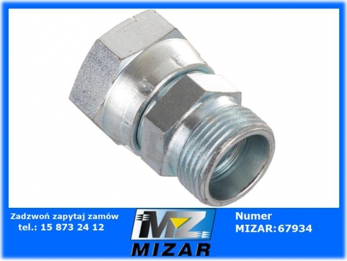 Złącze hydrauliczne AB GZ M22x1,5 x GW M22x1,5 - płaskie uszczelnienie-55352