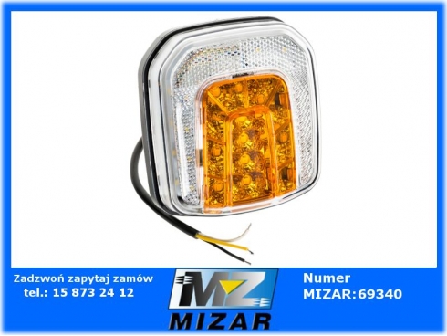 Lampa zespolona przednia LED 12/24V IP66 108x102mm W169RR-56224