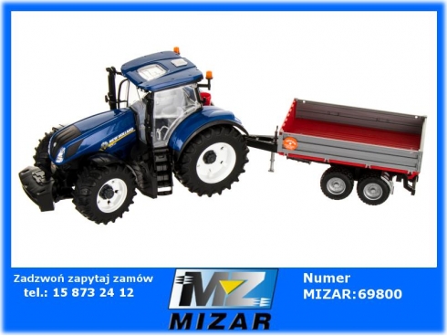 Ciągnik Bruder New Holland T7.315 + przyczepka 02019 1:16-56291