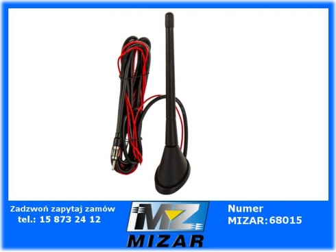 Antena radiowa ze wzmacniaczem gumowany maszt 24cm-56277