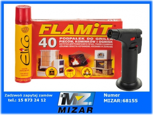 Palnik gazowy mini lutlampa zapalniczka + gaz +  podpałka-56485