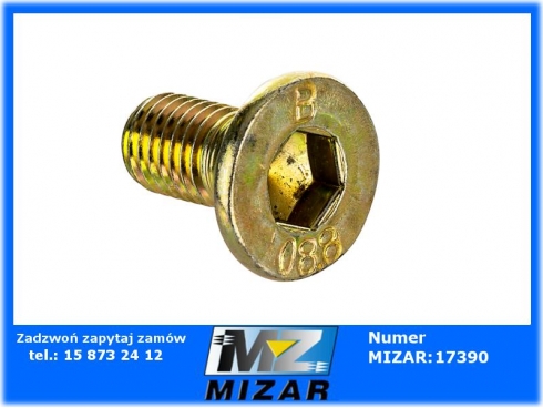 Śruba M12x25 kl. 8.8 na klucz imbusowy 10 do talerza kosiarki rotacyjnej 5036010510-56746