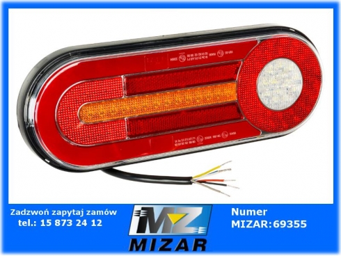 Lampa tylna LED TL duża owalna 5 funkcji 12V 24V-56882