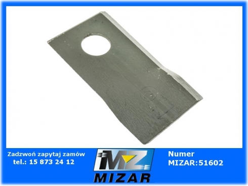 Nożyk kosiarki Claas Niemeyer prawy 100x50x3 fi 19mm 9041777 Granit-57615