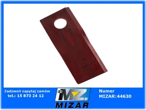 Nóż kosiarki dyskowej Vicon 90258699 lewy 120x50x4mm fi 18,5mm AGV-57673