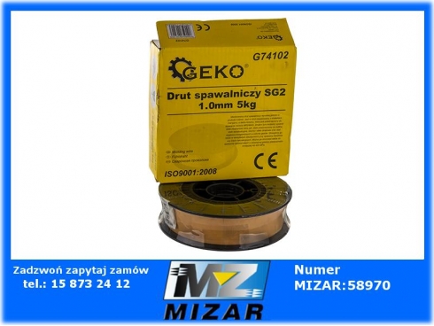 Drut spawalniczy 1mm 5kg do migomatu Geko-57881