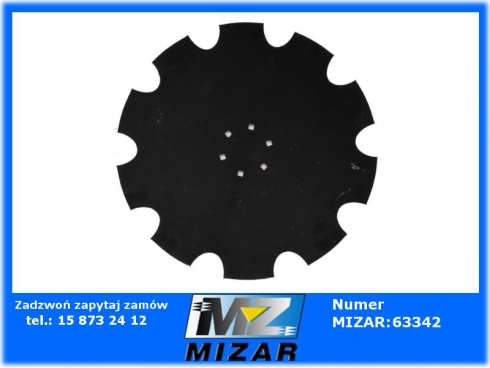 Talerz do talerzówki 610x6mm 6 otworów 10 zębów AGTECH 1261061205-57943