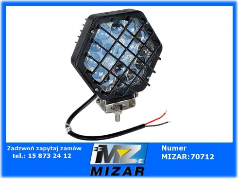 Lampa robocza z osłoną 16 Led 48W światło skupione 10V 30V TT13248S-58050