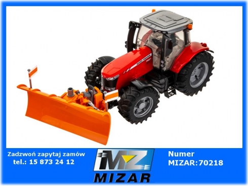 Ciągnik Massey Ferguson 7600 + pług śnieżny Bruder-58178