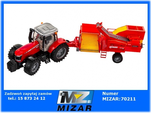 Ciągnik Massey Ferguson 7600 + ładowacz Bruder-58245