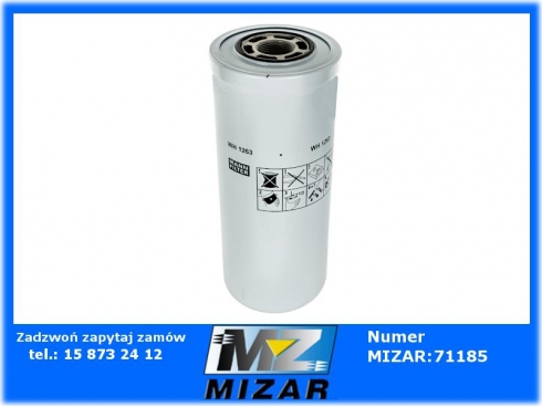 Filtr hydrauliczny MANN FILTER WH1263 odpowiednik SH 66143 84226263 47131182 86018758-58226