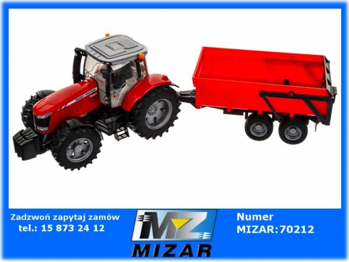 Ciągnik Massey Ferguson 7600 + przyczepa Bruder-58209