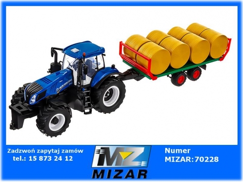 Ciągnik New Holland Sterowany + przyczepa bel-58264