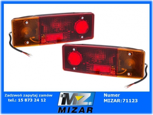 Zestaw lamp zespolonych tył LED C-360 przyczepa WAŚ LED kierunek żarówka P21W-58693