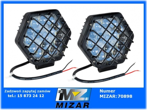 Lampa robocza z osłoną 16 Led 48W światło skupione 2szt para 10V 30V TT13248S-58689