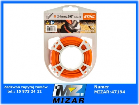 Żyłka tnąca okrągła 2,4mm rolka 14,6m oryginał Stihl-59071