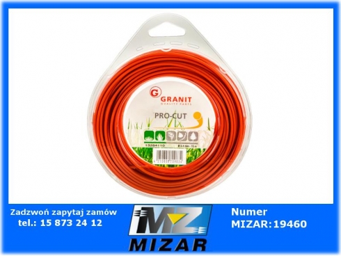 Żyłka tnąca okrągła 2,4mm rolka 12m-59070