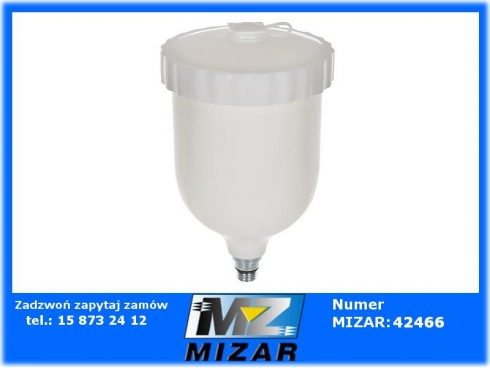 Zbiornik plastikowy do pistoletu lakierniczego 600ml gwint zewnętrzny M14 Geko-59100