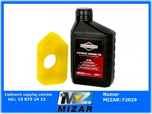 Zestaw naprawczy Briggs & Stratton Clasic 450 550 600 filtr 698369 + olej 0,6l B&S SAE 30-59397