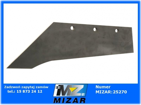 Lemiesz pługa dziobowy Lemken 565mm lewy 3333811-59407