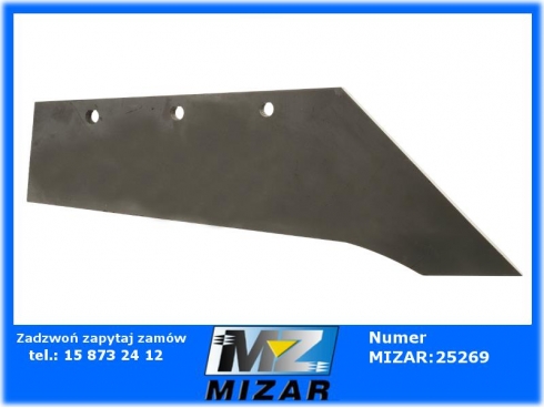 Lemiesz pługa dziobowy Lemken 565mm prawy 3333810-59406