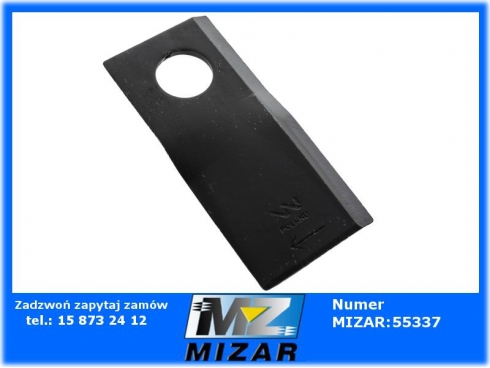 Nóż kosiarki prawy 110x48x4mm fi 21 Famarol Waryński RF 110/4 0404701600M1-59625