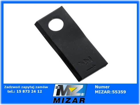 Nóż kosiarki lewy 110x48x4mm fi 21 Famarol Waryński RF 110/4 0404701500M1-59626