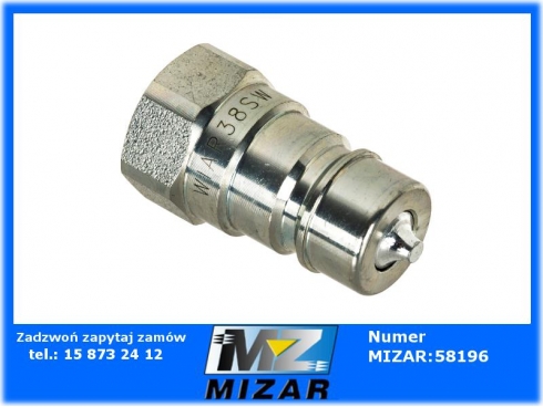 Szybkozłącze hydrauliczne wtyczka 3/8" BSP gwint wewnętrzny ISO 7241-A Waryński-59652